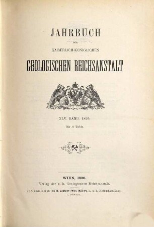 Jahrbuch der Geologischen Reichsanstalt. 45. 1895. - 1896