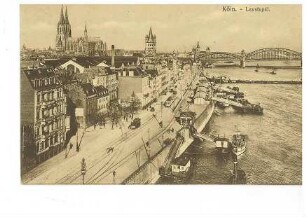 Leystapel, Stadt und Dom in Köln mit Rhein