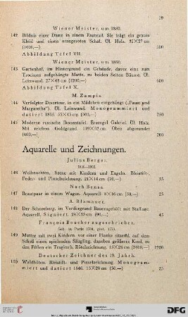 Aquarelle und Zeichnungen (Nr. 146-207)