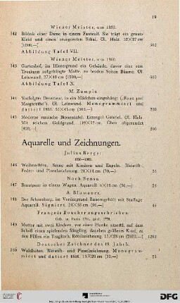 Aquarelle und Zeichnungen (Nr. 146-207)