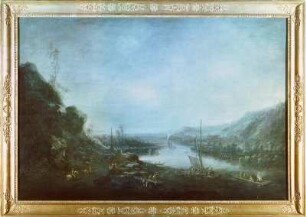 Die Elbe bei Sörnewitz mit Reif und Nebel
