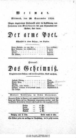 Das Geheimniß
