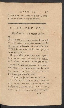 Chapitre XLII. Continuation du même sujet