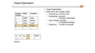 Speicherzugriffsorganisation - Sequentielle Speicherstrukturen
