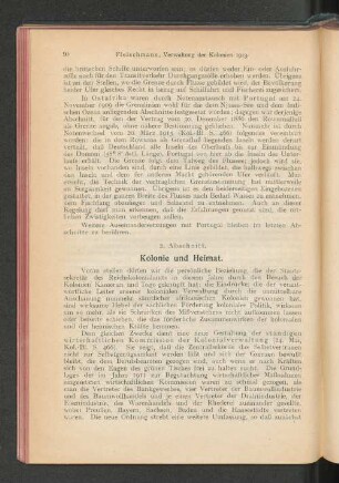 2. Abschnitt. Kolonie und Heimat.