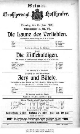Die Laune des Verliebten