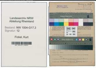 Entnazifizierung Kurt Fickel , geb. 08.03.1903 (Buchhalter)