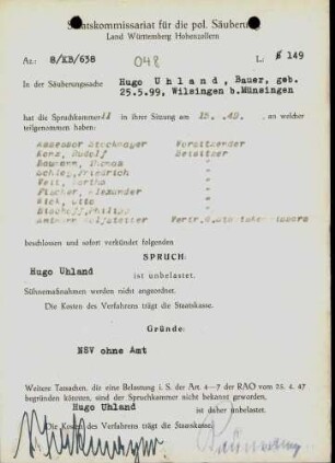 Uhland, Hugo