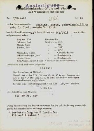 Reihing, Maria