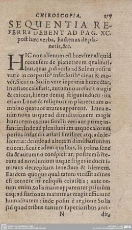 SE QUENTIA REFERRI DEBENT AD PAG. XC. post haec verba, hactenus de planetis, & c.