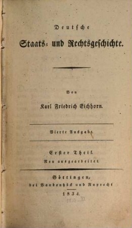 Deutsche Staats- und Rechtsgeschichte, 1