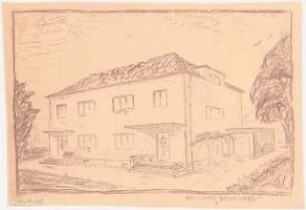 Zweifamilienhaus Monatskonkurrenz Februar 1930: Perspektivische Ansicht