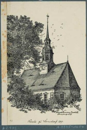 Die Kirche in Somsdorf (Freital) bei Tharandt