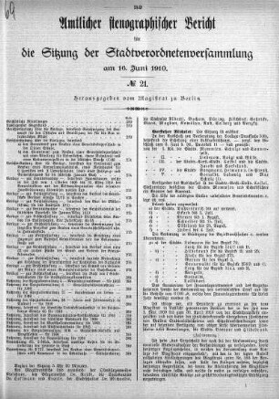 No. 21, 16. Juni 1910