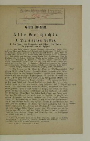A. Die ältesten Völker