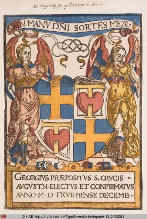 Wappen des Probstes Georg zum hl. Kreuz in Augsburg