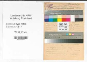 Entnazifizierung Erwin Wolff , geb. 28.02.1915 (Lehrer)