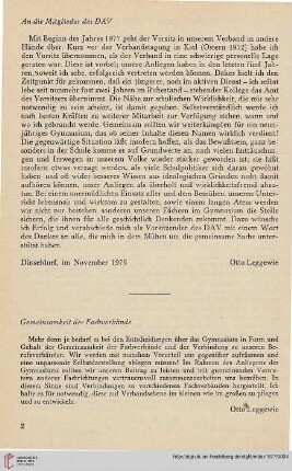 An die Mitglieder des DAV
