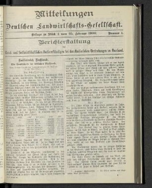 Beilage zu Stück 4 vom 25. Februar 1900.