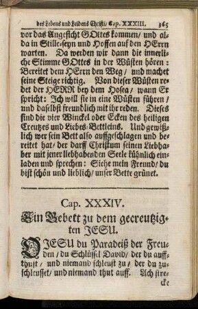 Cap. XXXIV. Ein Gebett zu dem gecreutzigten Jesu.