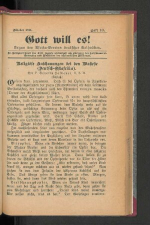 Oktober 1911. Heft 10.