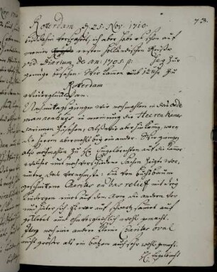 Rotterdam 25. - 29. November 1710