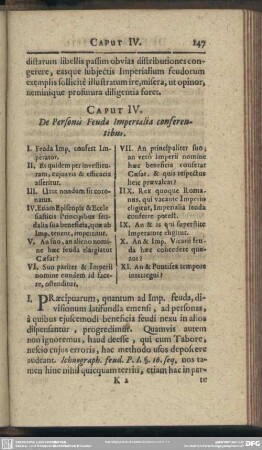Caput IV. De Personis Feuda Imperialia conferentibus