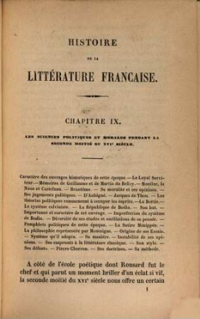 Histoire de la littérature française. 2