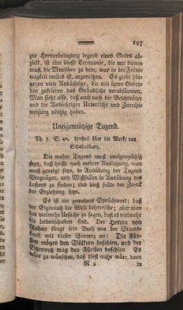Uneigennützige Tugend