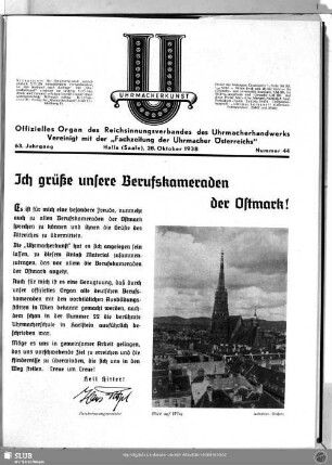 Ich grüße unsere Berufskameraden der Ostmark!
