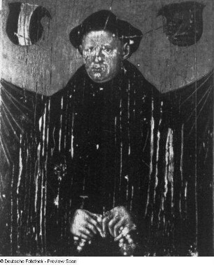 Abt Hilarius von Rehburg : während der Restaurierung 1953