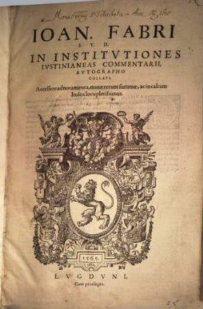 In Institutiones Iustinianeas Commentarii