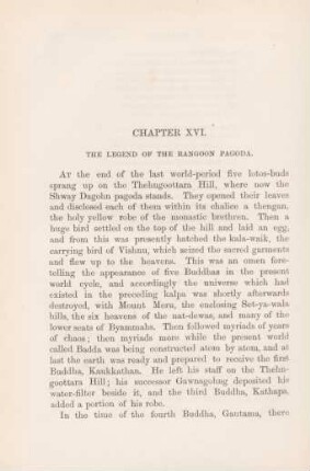 Chapter XVI. The legend of the Rangoon pagoda