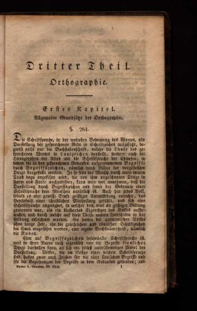 Erstes Kapitel. Allgemeine Grundsätze der Orthographie.