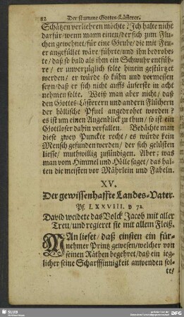 XV. Der gewissenhaffte Landes-Vater