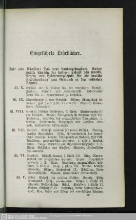 Eingeführte Lehrbücher