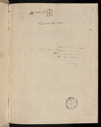 Ir, Anno 1589/90/91. Conciones 301.