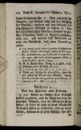 Abschnitt 2. Von der Citation oder Ladung.