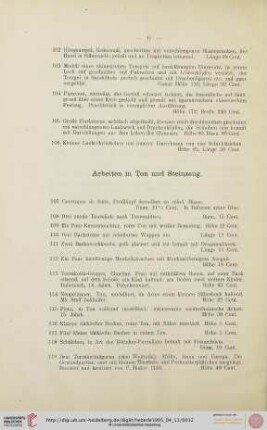 Arbeiten in Ton und Steinzeug (Nr. 107-157)