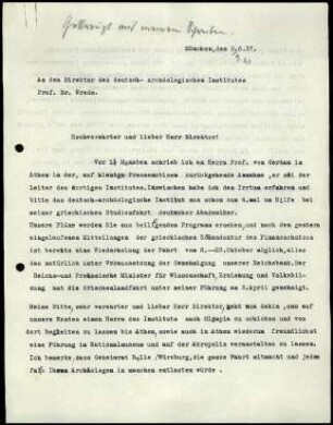 A. Kutscher an W. Wrede