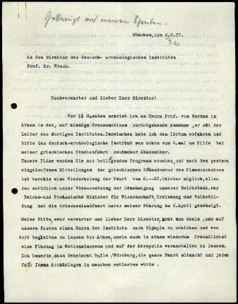 A. Kutscher an W. Wrede