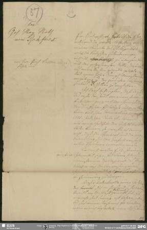 Eigenh. Briefkonzept von August Wilhelm von Schlegel an Philipp Joseph von Rehfues, Bonn, 14.06.1831