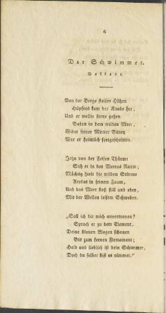 Der Schwimmer