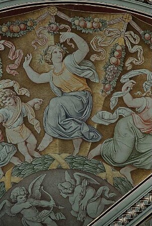 Seitlicher Abschluß des Hauptbildes: Tanzende