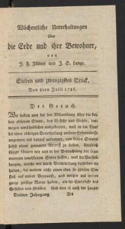 Sieben und zwanzigstes Stück
