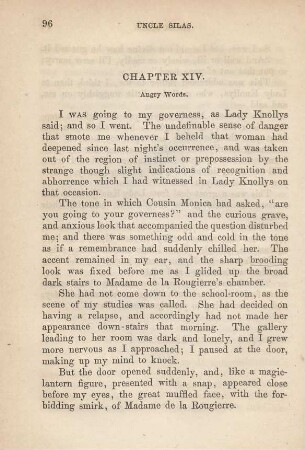 Chapter XIV. Angry words