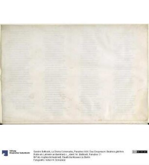 La Divina Commedia, Paradiso XXXI. Das Empyreum: Beatrice gibt ihre Rolle als Lehrerin an Bernhard von Clairvaux ab - Dantes Marienvision (ohne Bild)