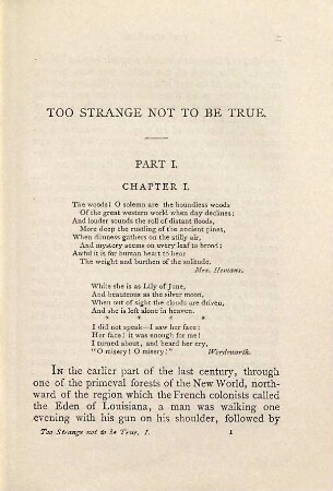 Too strange not to be true : a tale ; in two volumes, 1