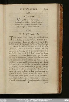 LXX. Epitaphe.