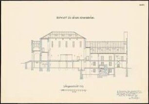 Krematorium: Längsschnitt C-D 1:100